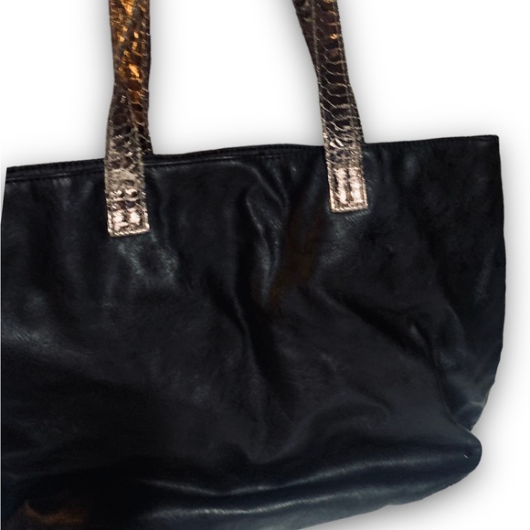 Jimmy Choo • Vegan Leather Parfums Shopper Tote Bag / Rose Gold Snakeskin - Picture 2 of 6